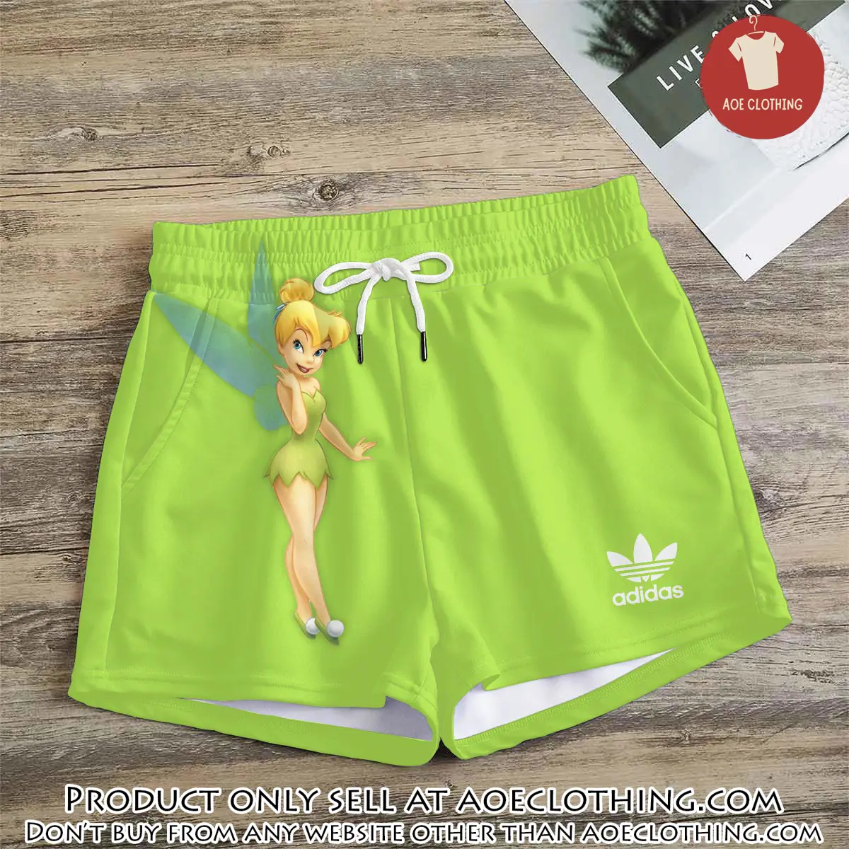 Premium tinker bell in adidas women shorts lady beach shorts wms1073 aoe2613875